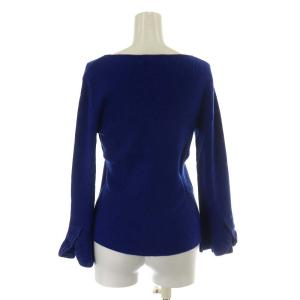 ANAYI 19SS ニット カットソー 長袖 リブ ウール 38 M 青 ブルー