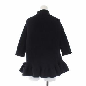 ADORE 21SS フォルムドストレッチニットプルオーバー カットソー ハイネック 半袖 38 ブラック