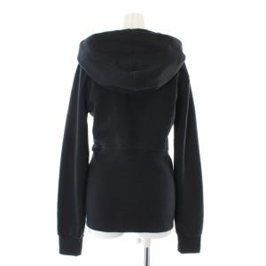 DIESEL パーカー ジップアップ プリント 長袖 M 黒 ブラック ピンク