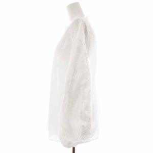 Spick&Span 22SS スカラネック エンブロイダリーブラウス シャツ 長袖 F ホワイト