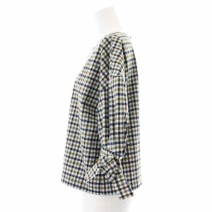 GRACE CONTINENTAL チェックリボントップ ブラウス チェック 五分袖 36 マルチカラー