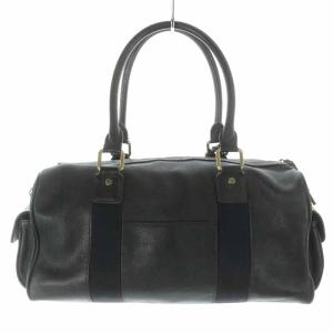 MCM ハンドバッグ ボストンバッグ レザー ポーチ付き 黒 ブラック