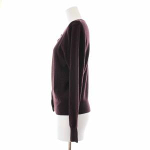 MARGARET HOWELL カーディガン 長袖 ウール 2 ボルドー