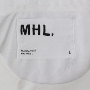 MHL. 22SS PRINTED COTTON JERSEY Tシャツ カットソー クルーネック L ホワイト