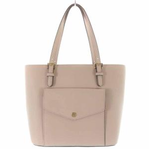 トートバッグ ハンドバッグ レザー ポケット ピンク