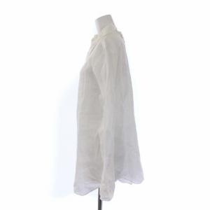 JUNYA WATANABE コムデギャルソン 19SS アシンメトリー ブラウス シャツ 長袖 変形 麻 リネン M 白 ホワイト JC-B007