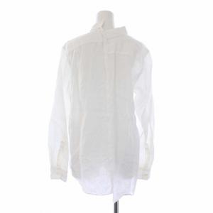 JUNYA WATANABE コムデギャルソン 19SS アシンメトリー ブラウス シャツ 長袖 変形 麻 リネン M 白 ホワイト JC-B007
