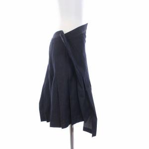 JUNYA WATANABE denim 18AW ショートデニムパンツ アシンメトリー 変形 プリーツ S ネイビー