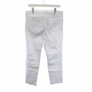JUNYA WATANABE コムデギャルソン 21SS ラメ織り テーパードパンツ クロップド M シルバー JG-P033