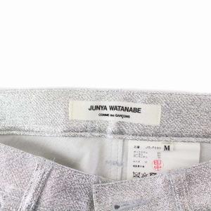 JUNYA WATANABE コムデギャルソン 21SS ラメ織り テーパードパンツ クロップド M シルバー JG-P033