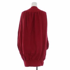 JUNYA WATANABE denim コムデギャルソン 18AW ギャザー変形デザインカットソー チュニック ドルマンスリーブ 半袖 M 赤 レッド