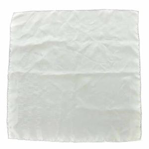 POCHETTE PONGEE スカーフ ハンカチ シルク Hロゴ グレー