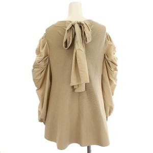 CELFORD 20AW ニット バックリボン パフスリーブ 長袖 プルオーバー 38 ベージュ