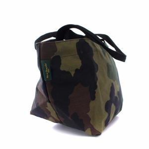 Hervé Chapelier ナイロン舟型ショルダーML迷彩 トートバッグ ショルダーバッグ カーキ