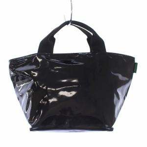 Hervé Chapelier 1027VE ヴェルニ舟型トートM ハンドバッグ ノワール