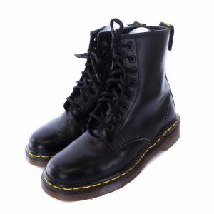 Dr.Martens 英国製 BLACK SMOOTH 8 EYELET BOOT ショートブーツ レザー ブラック