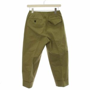 MARGARET HOWELL 2018AW テーパードパンツ 2タック ロールアップ カーキ