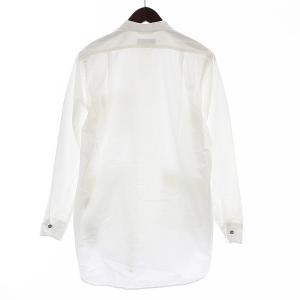 Nigel Cabourn カジュアルシャツ 長袖 スタンドカラー 44 L 白 ホワイト