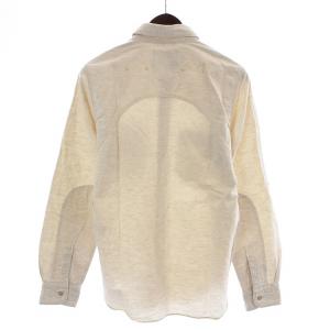 Nigel Cabourn カジュアルシャツ 長袖 麻 リネン混 44 アイボリー