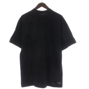 uniform experiment Tシャツ カットソー 半袖 クルーネック ロゴプリント 3 L 黒 ブラック