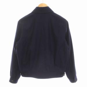 COMOLI フラノZIPブルゾン ジャケット ジップアップ ウール 1 ネイビー