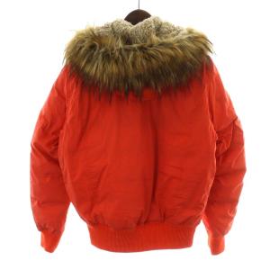 DIESEL W-BURKISK JACKET 中綿ジャケット フェイクファー フード M オレンジ 黒