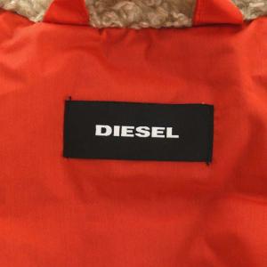 DIESEL W-BURKISK JACKET 中綿ジャケット フェイクファー フード M オレンジ 黒