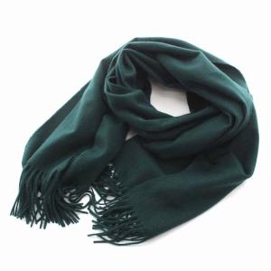 マフラー ストール カシミヤ100％ F ダークグリーン