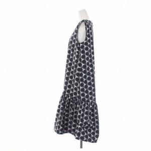 EPOCA 20SS ノースリーブ 花柄ワンピース ロング 総柄 40 M 黒 ブラック