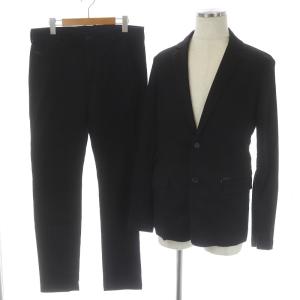 NYACK デニム セットアップ 上下 テーラードジャケット シングル スリムチノパンツ テーパード L 32 M 黒 ブラック