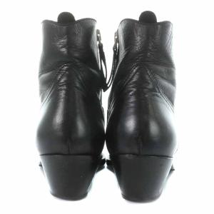 GOLDEN GOOSE DELUXE BRAND ウエスタンブーツ レザー チャンキーヒール 23.5cm ブラック