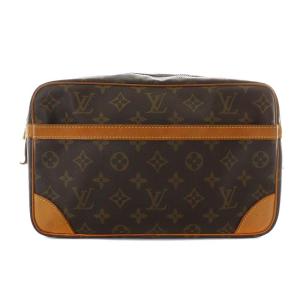 M51845 コンピエーニュ28 モノグラム クラッチバッグ 茶