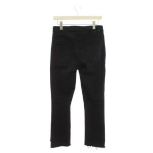 MOTHER INSIDER CROP STEP FRAY デニムパンツ カットオフ スリム 28 ブラック