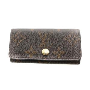 ミュルティクレ4 モノグラムキャンバス キーケース キーリング 4連 茶 ブラウン M69517