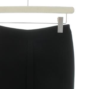 GIORGIO ARMANI サイドプリーツスカート タイトスカート ミモレ ロング 40 M 黒 ブラック