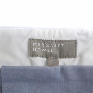 MARGARET HOWELL 19SS リネンコットンプレスワイパンツ ジップフライ 水色