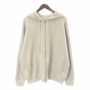 スムージージップパーカー ジップアップ ニット 長袖 L グレージュ 1228-199-0641