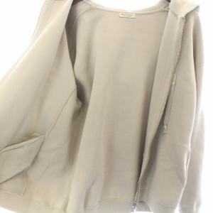 BEAUTY&YOUTH UNITED ARROWS スムージージップパーカー ジップアップ ニット 長袖 L グレージュ 1228-199-0641