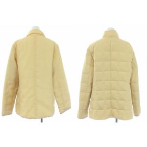 Aquascutum ダウンジャケット リバーシブル チェック アウター 11 イエロー