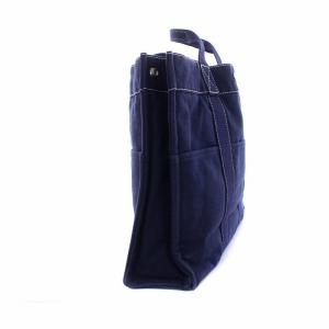 HERMES ドーヴィル トートバッグ ハンドバッグ キャンバス ネイビー