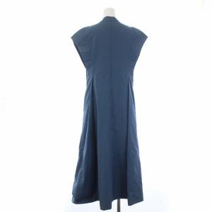 ADORE 20SS バスケットエンブロイダリーワンピース ノースリーブ ロング 38 M 青 ブルー