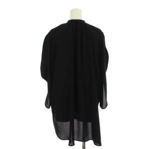 ENFOLD 22AW PEライトジョーゼット カーブスリーブワイドBLOUSE シャツジャケット シフォン