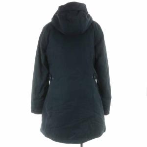 Barbour WATERPROOF AND BREATHABLE 中綿コート ロング フード ジップアップ US6 M 紺 ネイビー