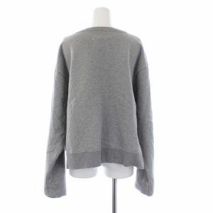 MM6 Maison Margiela 19AW リバースロゴ サイドスリット ワイドスウェット トレーナー 裏起毛 M グレー