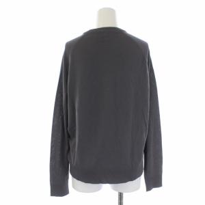 EMPORIO ARMANI ニット セーター 長袖 クルーネック 総柄 ウール 42 L グレー 6H2MW1 2M09Z