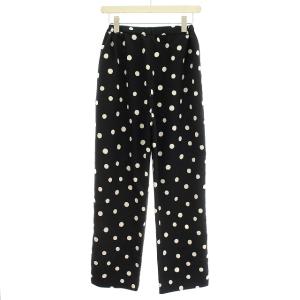 BEAUTY&YOUTH UNITED ARROWS ROKU 6 DOT PRINT PANTS イージーパンツ 水玉 36 ブラック