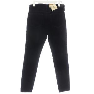 POLO RALPH LAUREN tompkins mid rise skinny スキニーパンツ ベロア ジップフライ ブラック