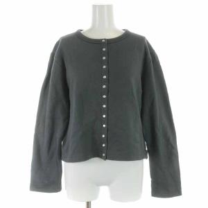 プレッション カーディガン コットン 裏起毛 長袖 1 S グレー
