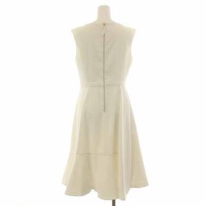 CELFORD 18SS ボートネックワンピース ひざ丈 ノースリーブ 36 S 白 ホワイト