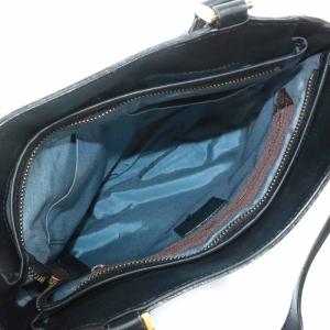 LANVIN COLLECTION トートバッグ ハンドバッグ キャンバス レザー ロゴ 黒 ブラック